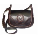 The Lady leather handbag. with rose. handmade. Classic mode. buy. limited series