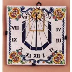 Reloj de sol en cerámica clásica y rústica. córdoba. modelo reina isabel 