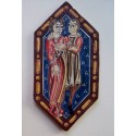 Ich Alfardo Keramikfliesen. Malerei der Decke Teruel Cathedral. Verliebt
