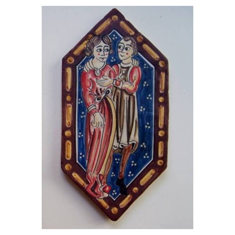 alfardo carreaux de céramique. Peinture du plafond de la cathédrale de Teruel. Amoureux