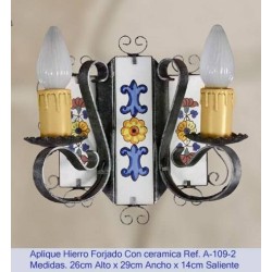 Wrought iron sconces for lighting. Sconces Rustic Forge. A-109/2