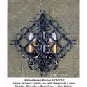 Wrought iron sconces for lighting. Sconces Rustic Forge. A-107/2