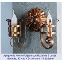 Wrought iron sconces for lighting. Sconces Rustic Forge. A-132/2