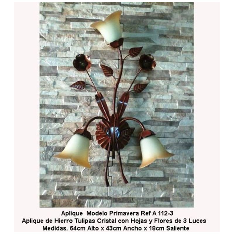 Wrought iron sconces for lighting. Sconces Rustic Forge. A-112/3