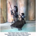 Don Quixote in forging. decoration forging. articles gift in wrought iron. QUIJOTE SANCHO