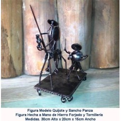 Don Quijote in Schmieden. Dekoration-Schmieden. Artikel Geschenk in Schmiedeeisen. QUIJOTE SANCHO