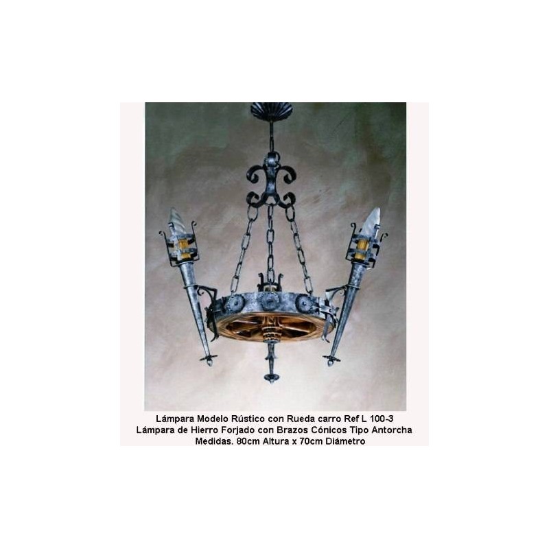 Rustic wrought iron lamps. historical