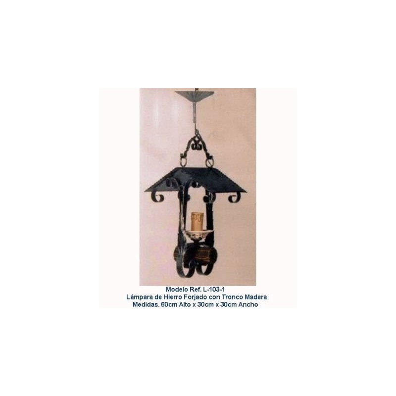 Rustic wrought iron lamps. L-103/1. genuine