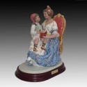 Porcelain figurines. Telling a story, with stand, limited edition