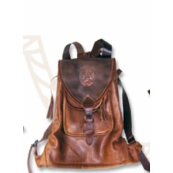 Rustic backpack in fur. handmade. hunting classic. buy. exclusive design. london model