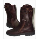 rustic boots. in leather. Classic. handmade. vintage design. buy. exclusivity
