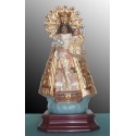 Figura religiosa porcelana. virgen de los Desamparados. hecho a mano. compra. madrid. oro