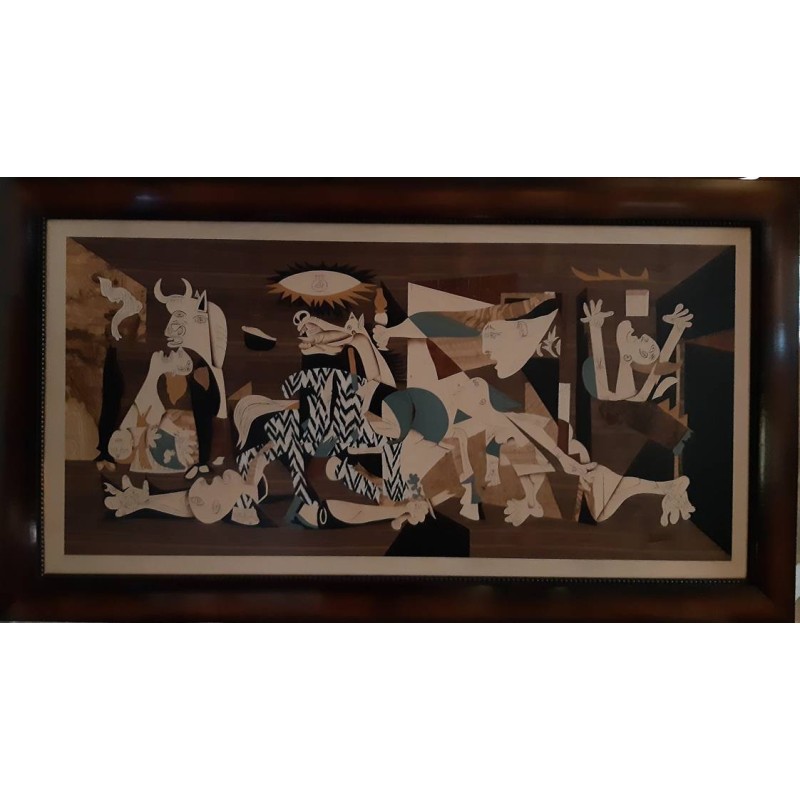 Marquetry painting. Guernica by Picasso
