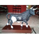 Porcelain figurines. bull walking. brown. with base, limited series. buy Spain