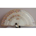 Spanish hand fan with certificate. Painted and handmade olive